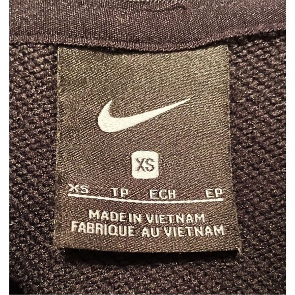 Nike Women's XS Full-Zip Black Training Hoodie Jacket Side Spellout Slits - Picture 8 of 8